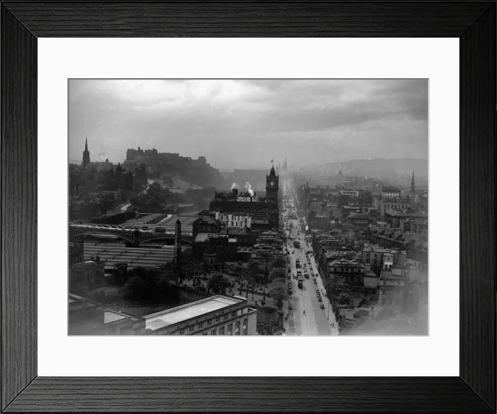 Framed Print : Princes Street Edinburgh Scotland 1950