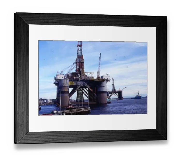 Framed Print : Oil rig Ocean Odyssey April 1989 Framed Print : Oil rig Ocean Odyssey April 1989