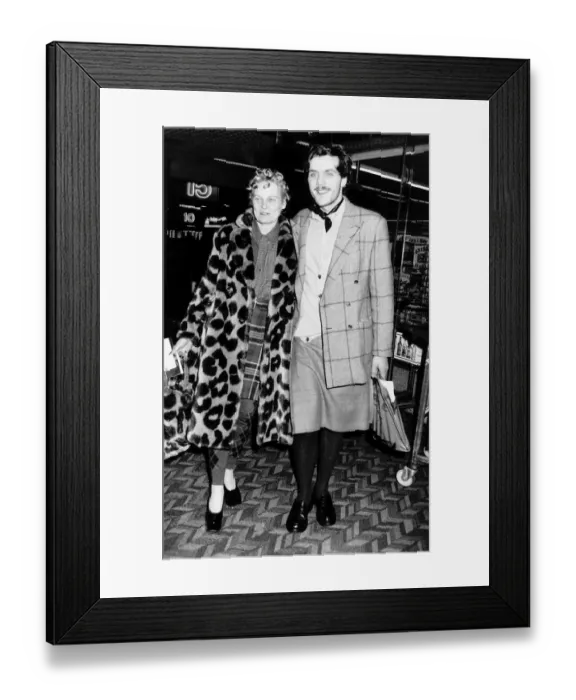 Framed Print : Vivienne Westwood award winning fashion designer and her assistant Andreas (in a skirt