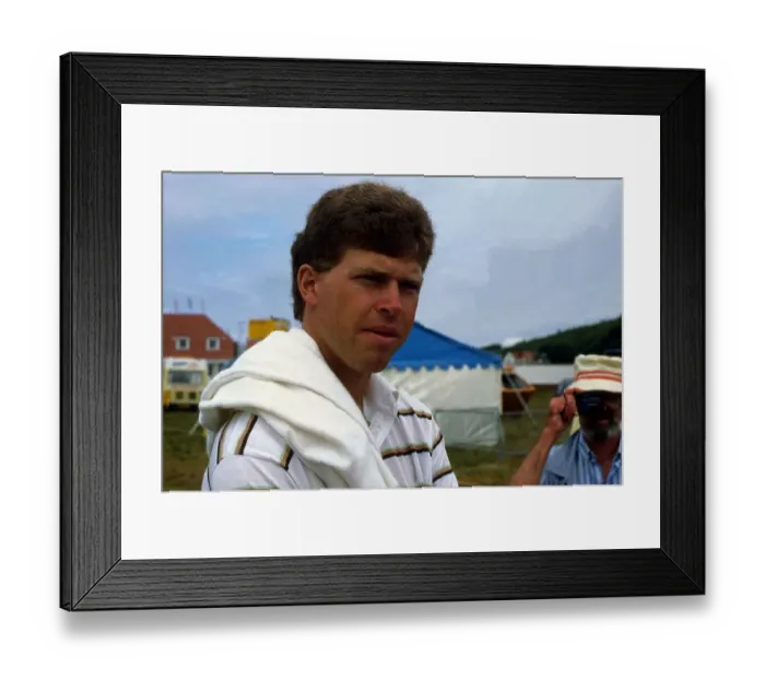 Framed Print : Bob Tway golfer getting picture taken July 1986
