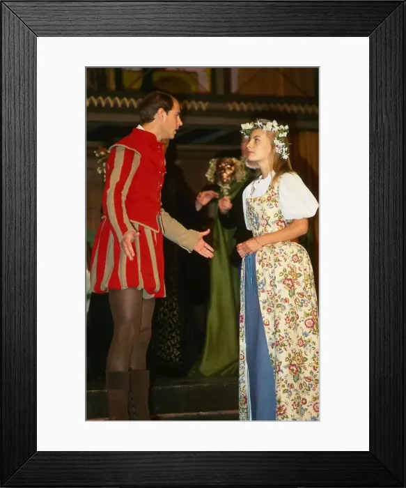 Framed Print : Prince Edward with Hannah Welfare in a play August 1987 acting at Haddo house Edinburgh Framed Print : Prince Edward with Hannah Welfare in a play August 1987 acting at Haddo house Edinburgh