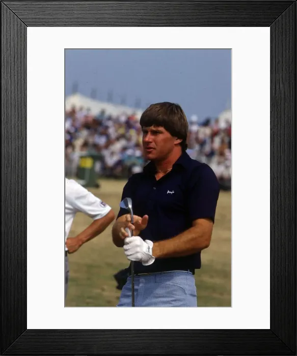 Framed Print : Nick Faldo golfer holding golf club June 1988