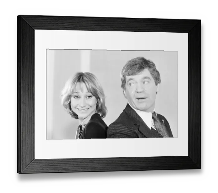 Framed Print : Felicity Kendal and Lawrie McMenemy March 1981 who shared the National Hairdressess
