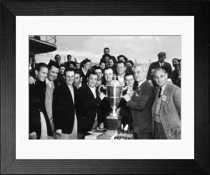 Framed Print : Walker Cup Golf Birkdale May 1951 Willie Lumesa USA recieves the Walker Cup Framed Print : Walker Cup Golf Birkdale May 1951 Willie Lumesa USA recieves the Walker Cup