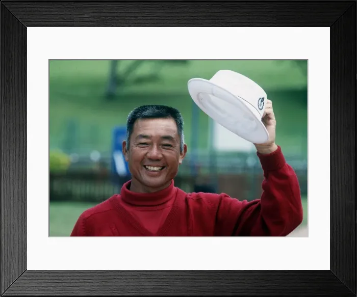 Framed Print : Mr Lu golfer raising hat July 1988 Framed Print : Mr Lu golfer raising hat July 1988