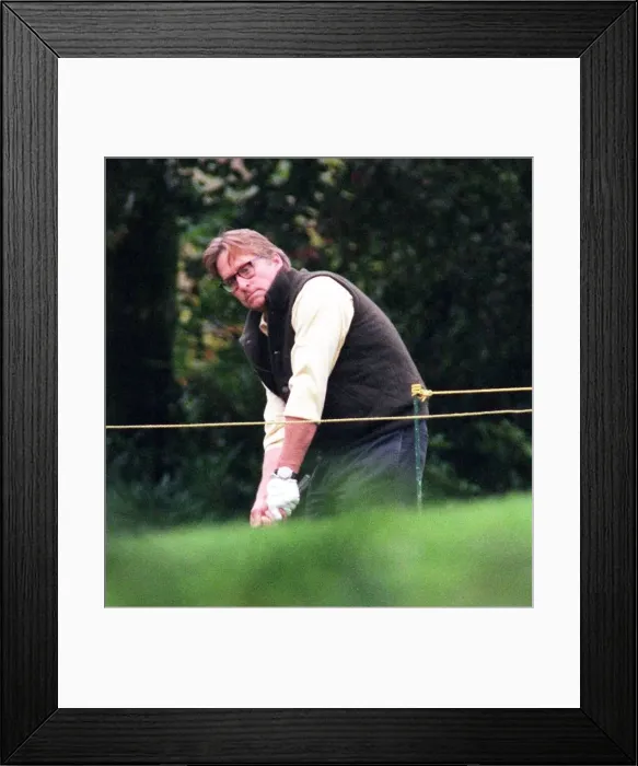 Framed Print : Michael Douglas Loch Lomond golf course October 1998 film star actor Michael Framed Print : Michael Douglas Loch Lomond golf course October 1998 film star actor Michael
