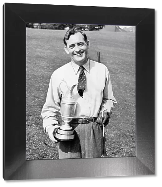 Fred Daley with the British Golf Open trophy