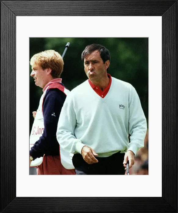 Framed Print : Seve Ballesteros spanish golfer sulking Framed Print : Seve Ballesteros spanish golfer sulking