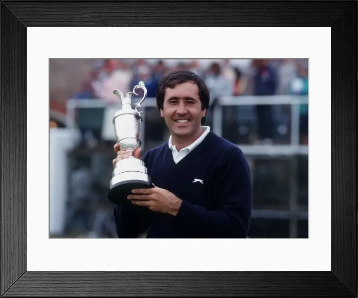 Framed Print : Seve Ballesteros with 1988 British Open trophy July 1988