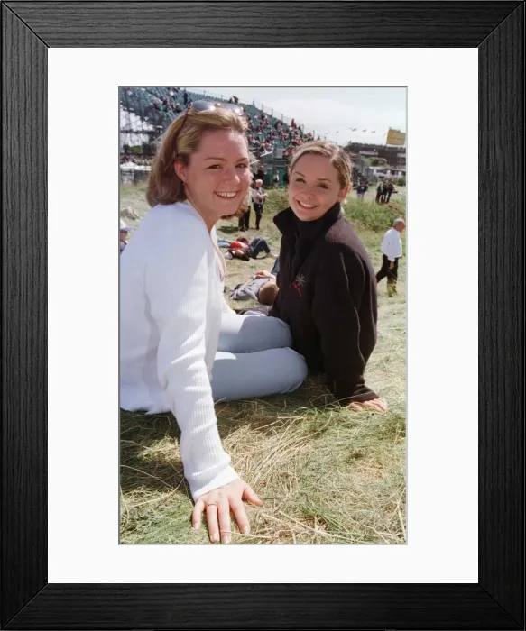 Framed Print : Sandy Cheetham and Jenny Schofield July 1998 British Open golf fans Royal Birkdale