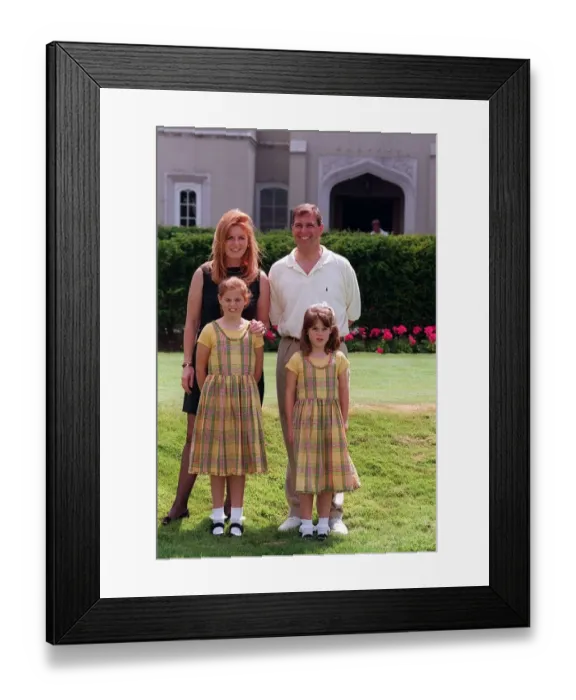 Framed Print : Duke Of York and Duchess Of York with daughters Princess Eugenie