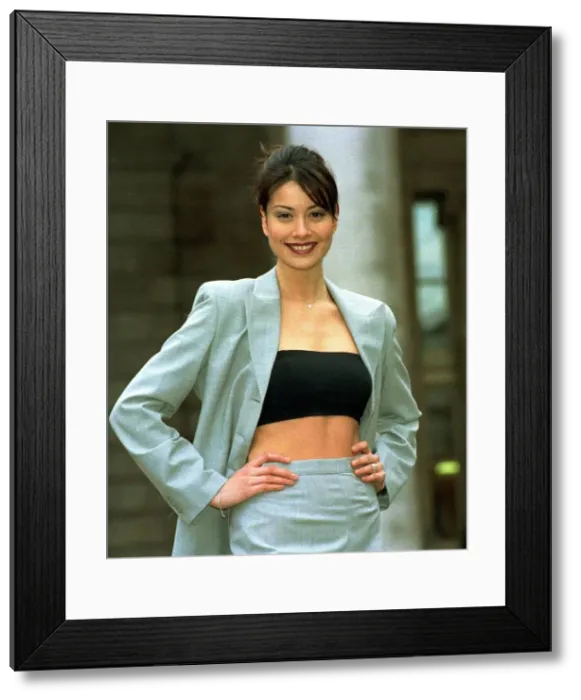 Framed Print : Model Melanie Sykes Wore A Marks And Spencers Lycra Grey Suit Framed Print : Model Melanie Sykes Wore A Marks And Spencers Lycra Grey Suit