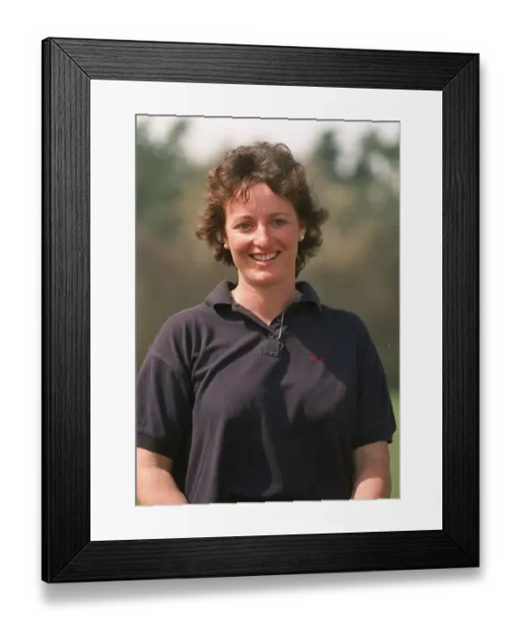 Framed Print : Sally Prosser friend of the Duke of York playing golf