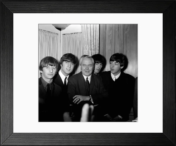 Framed Print : Labour Party Leader Harold Wilson with The Beatles left to right: Ringo Starr Framed Print : Labour Party Leader Harold Wilson with The Beatles left to right: Ringo Starr
