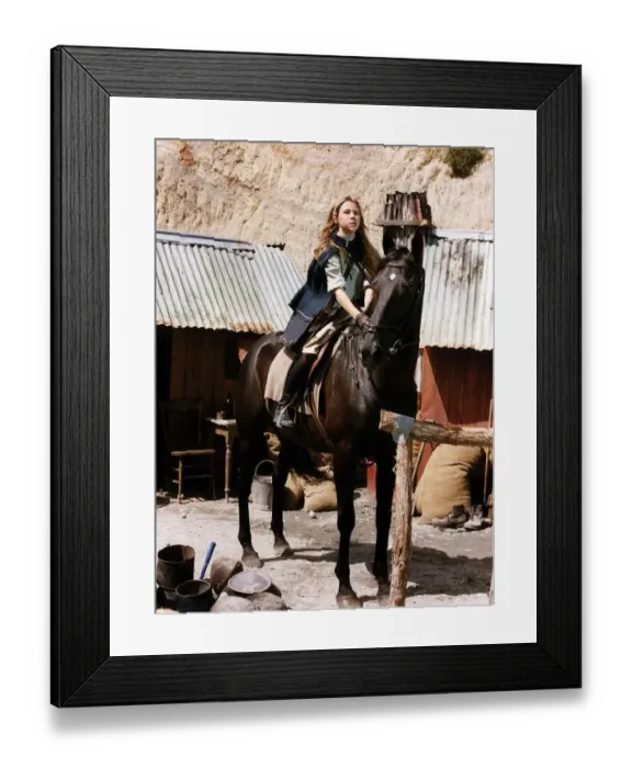 Framed Print : TV Programme Black Beauty Starring Amber McWilliams On Black Beauty The Horse