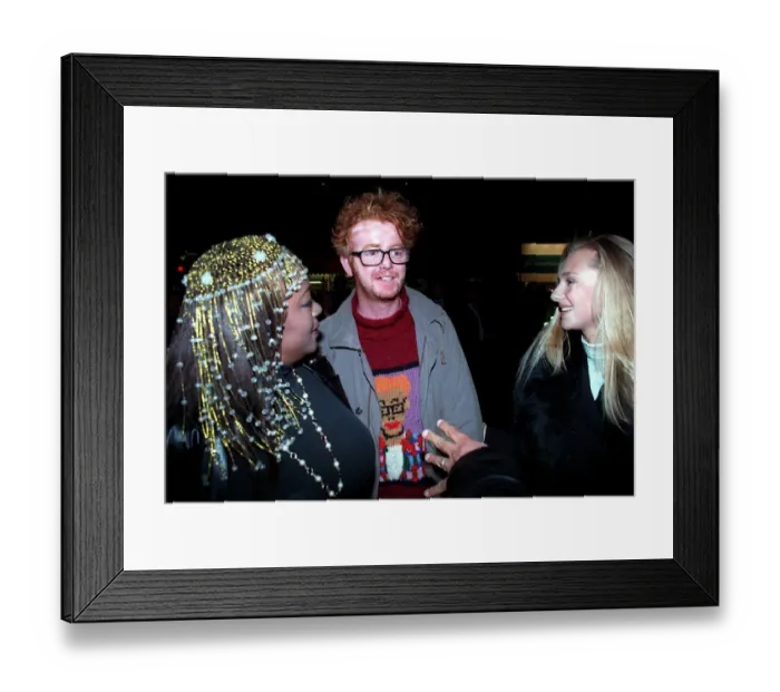 Framed Print : Chris Evans Radio Tv Presenter arrives at the opening of the Fashion Cafe