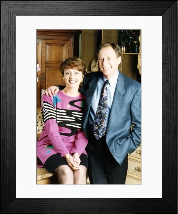 Framed Print : Nick Owen and Anne Diamond TV Presenter Framed Print : Nick Owen and Anne Diamond TV Presenter