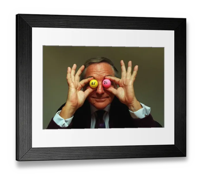 Framed Print : Bob Monkhouse National Lottery Draw TV Presenter Framed Print : Bob Monkhouse National Lottery Draw TV Presenter