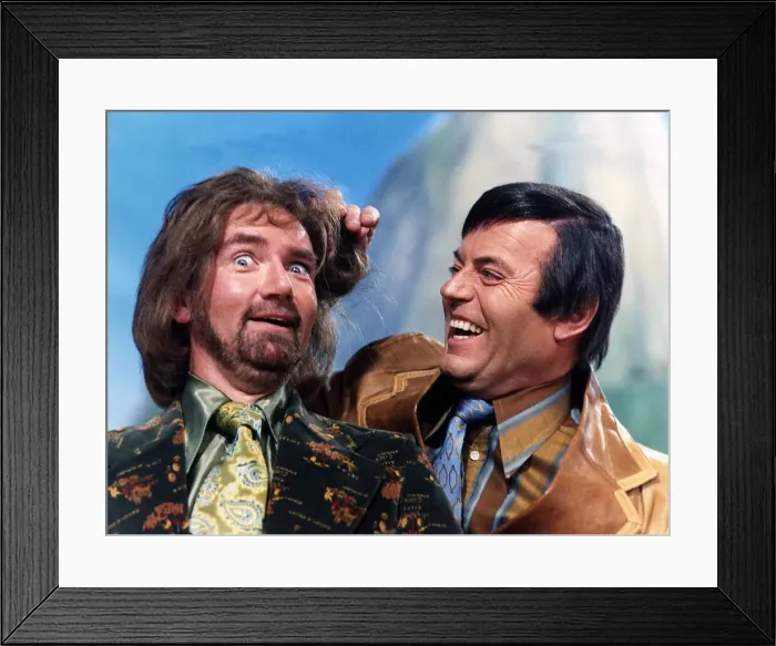 Framed Print : Noel Edmonds TV Presenter with an old friend Tony Blackburn