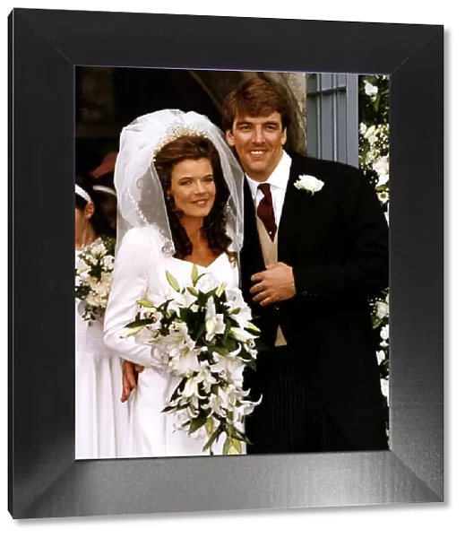 Annabel Croft Swimmer and TV Presenter at her wedding to Mel Coleman