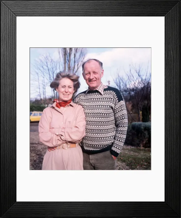 Framed Print : Frank Bough TV Presenter with his wife Nesta Bough Circa 1980