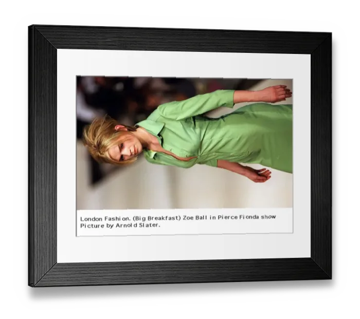 Framed Print : Zoe Ball Tv Presenter models in Pierce Fionda show London Fashion Week Framed Print : Zoe Ball Tv Presenter models in Pierce Fionda show London Fashion Week