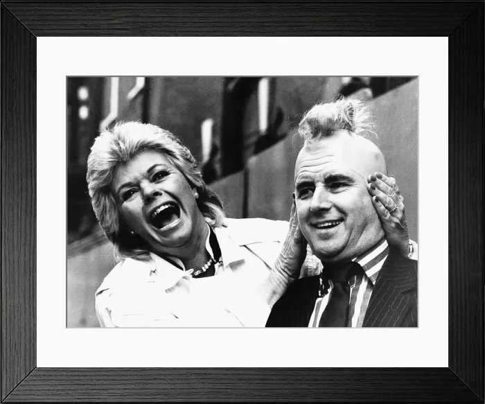 Framed Print : David Steel former leader of the liberal democrats with Judith Chalmers Framed Print : David Steel former leader of the liberal democrats with Judith Chalmers