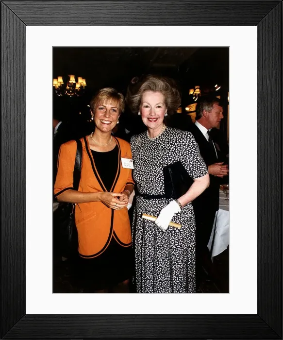 Framed Print : Lady Raine Spencer Step Mother To The Princess Of WalesWith TV Presenter Jill Dando Framed Print : Lady Raine Spencer Step Mother To The Princess Of WalesWith TV Presenter Jill Dando