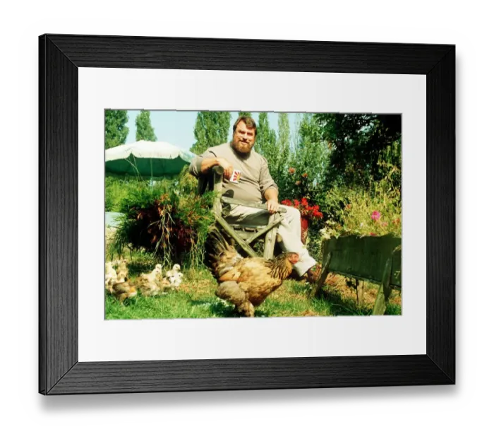 Framed Print : Brian Blessed Actor shares his 4 acre home with animals Framed Print : Brian Blessed Actor shares his 4 acre home with animals