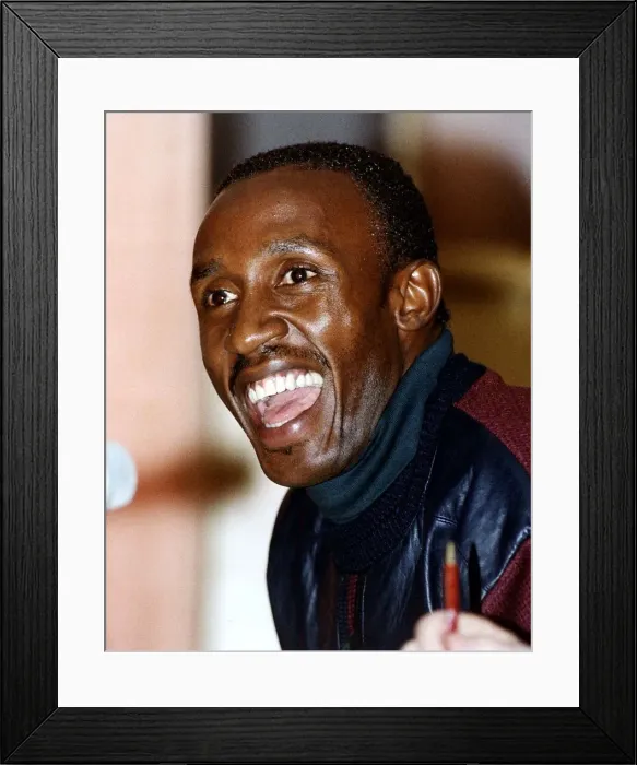 Framed Print : Linford Christie Olympic Gold Medalist winner Sprinter Athlete circa 1995