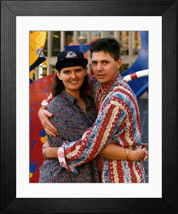 Framed Print : Mark Little Actor with wife Kathy Framed Print : Mark Little Actor with wife Kathy