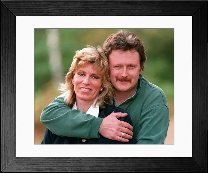 Framed Print : Charlie Lawson Actor with his girlfriend Ellie Bond who is a makeup artist Framed Print : Charlie Lawson Actor with his girlfriend Ellie Bond who is a makeup artist