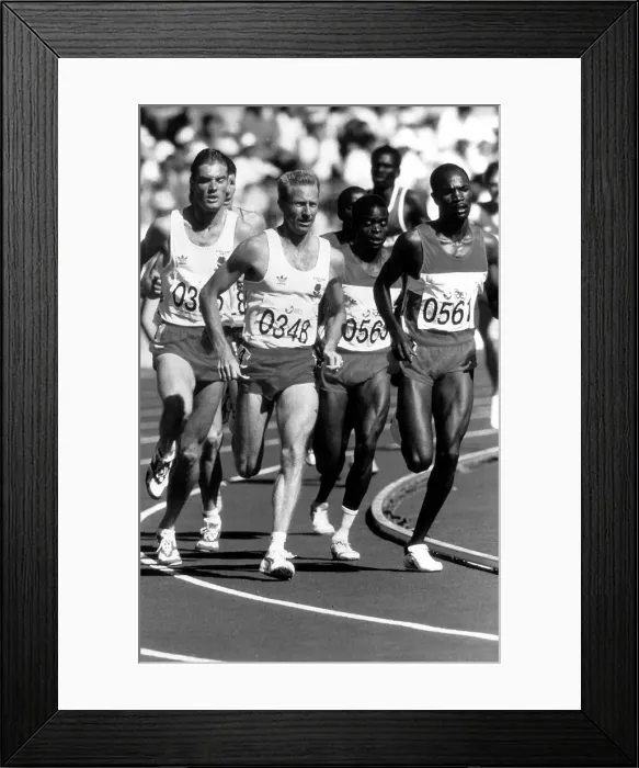 Framed Print : Peter Elliott Athlete participating in a race Framed Print : Peter Elliott Athlete participating in a race