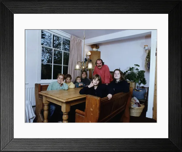 Framed Print : Kiven Lloyd Actor At home with his wife and children Framed Print : Kiven Lloyd Actor At home with his wife and children