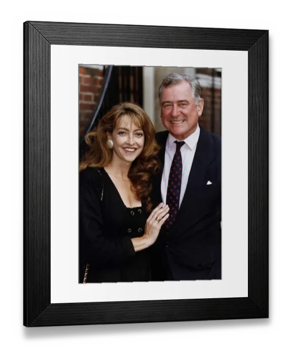Framed Print : Sharon Maughan Actress with fellow actor George Baker