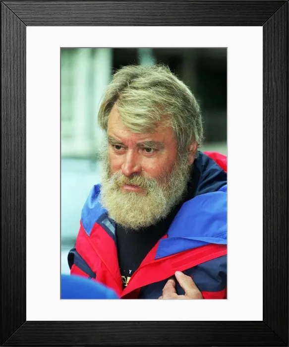 Framed Print : Brian Blessed the actor is safe home from Everest and at a photocall for Channel 4TV Framed Print : Brian Blessed the actor is safe home from Everest and at a photocall for Channel 4TV