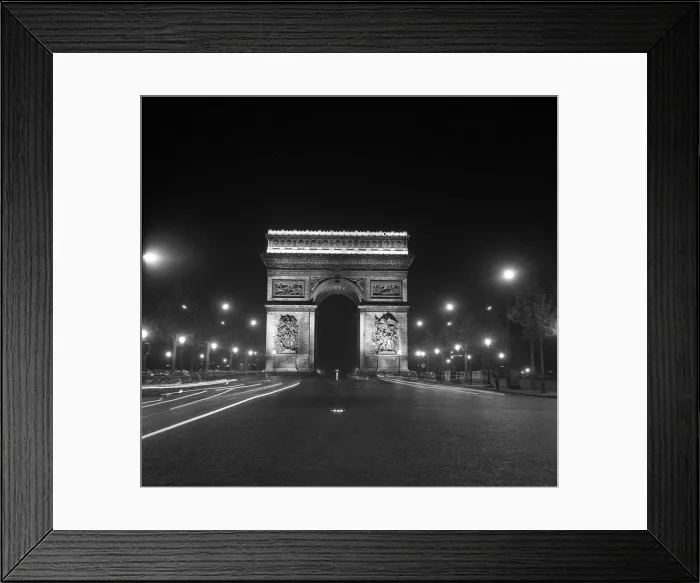Framed Print : Arc De Triomphe by night Paris May 1960