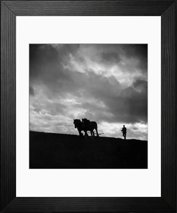 Framed Print : Farming Agriculture Plougman circa 1935 Framed Print : Farming Agriculture Plougman circa 1935