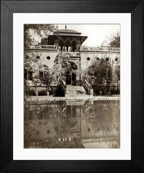 Framed Print : The English Embassy is reflected in the ornamental lake in Tehran Architecture Framed Print : The English Embassy is reflected in the ornamental lake in Tehran Architecture