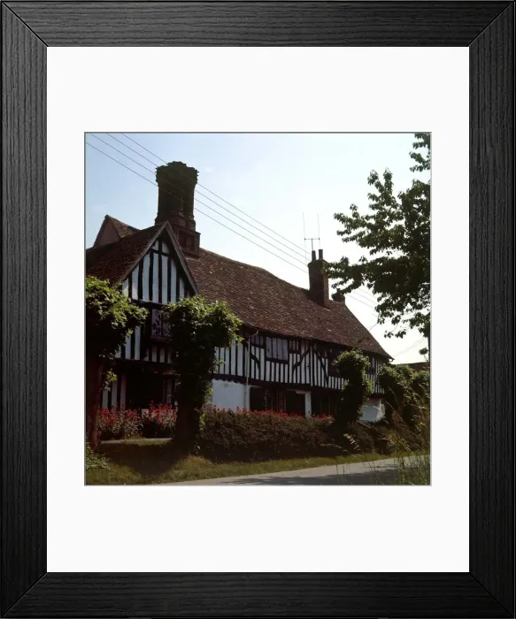 Framed Print : Cottages at Newport in Essex 1970