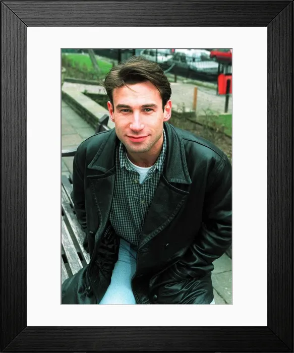 Framed Print : Paul Opacico Actor in the TV Programme Emmerdale wearing black leather jacket Framed Print : Paul Opacico Actor in the TV Programme Emmerdale wearing black leather jacket