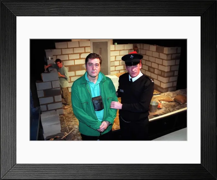 Framed Print : Brian Croucher Actor with Geoff Bell Framed Print : Brian Croucher Actor with Geoff Bell