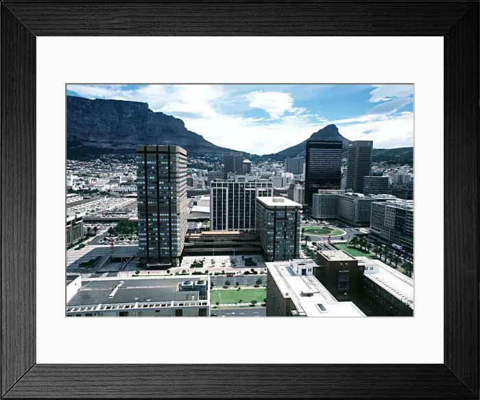 Framed Print : Overview of Central Cape Town in South Africa Framed Print : Overview of Central Cape Town in South Africa