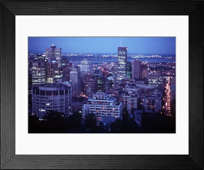 Framed Print : Montreal Canada Night skyline seen from Mount Royal Framed Print : Montreal Canada Night skyline seen from Mount Royal