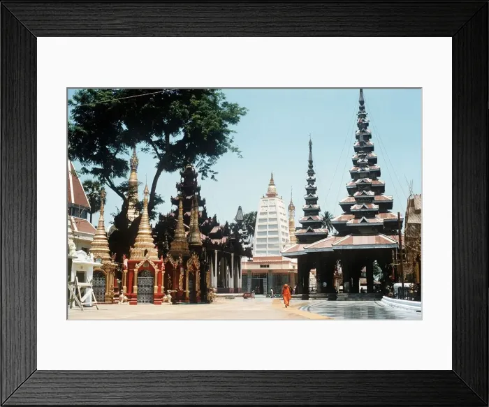 Framed Print : Rangoon Burma Shwe Dagon Pagoda and others nearby Framed Print : Rangoon Burma Shwe Dagon Pagoda and others nearby