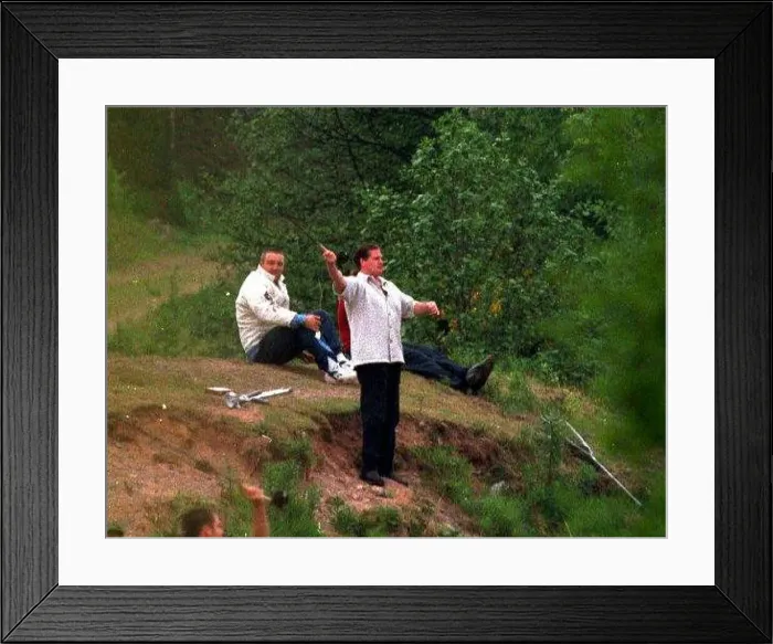 : Pual Gascoigne fishing near Dumfries May 1994 : Pual Gascoigne fishing near Dumfries May 1994