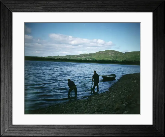 Framed Print : Salmon fisherman on Loch Feochan Argyll Scotland circa 1985 Framed Print : Salmon fisherman on Loch Feochan Argyll Scotland circa 1985
