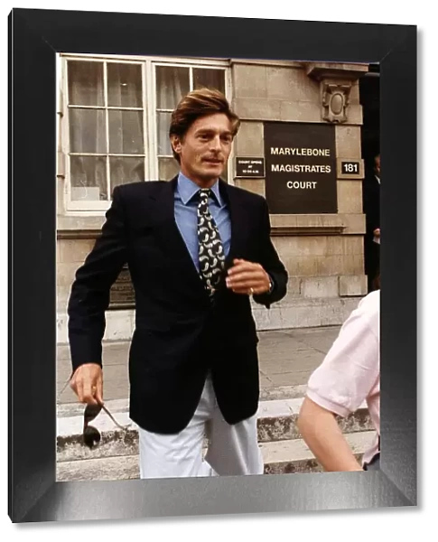 Nigel Havers actor leaving Marylebone Magistrates Court after being given a one year
