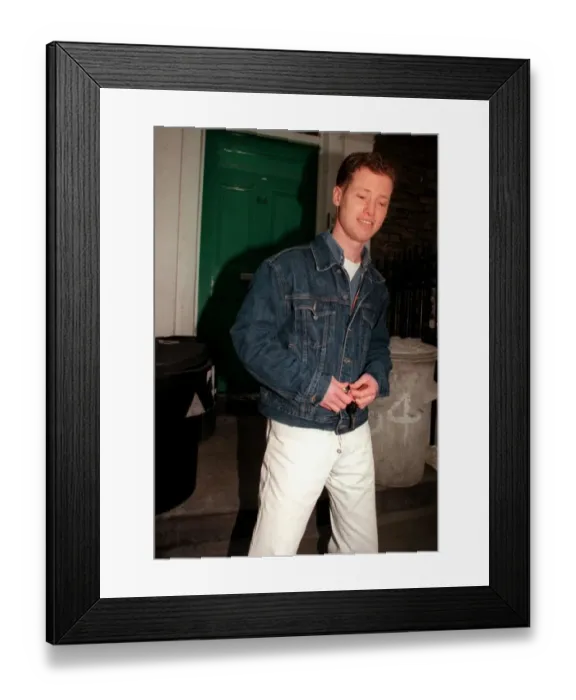 Framed Print : Stephen Tredre actor writer March 1996 former boyfriend of actress Kate Winslet