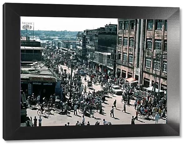 A Crowded Street in Dacca Bangladesh
